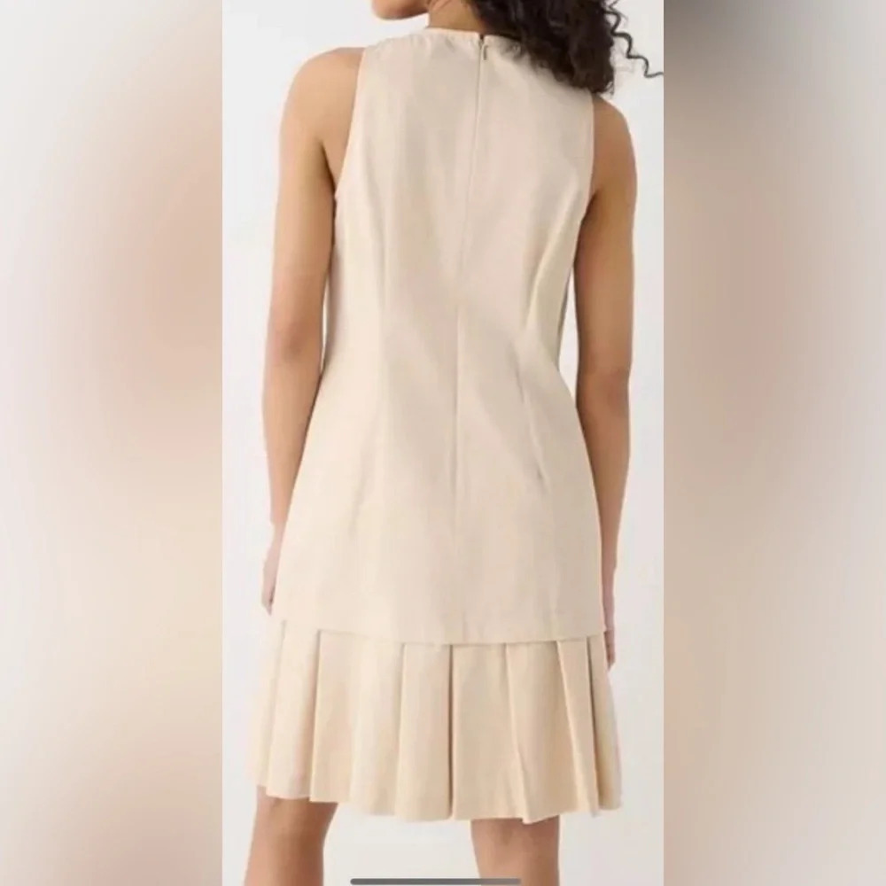 J Crew Pleated Hem Drop Waist Shift Dress Chic Preppy Tennis Sporty NWT XS - Picture 4 of 10